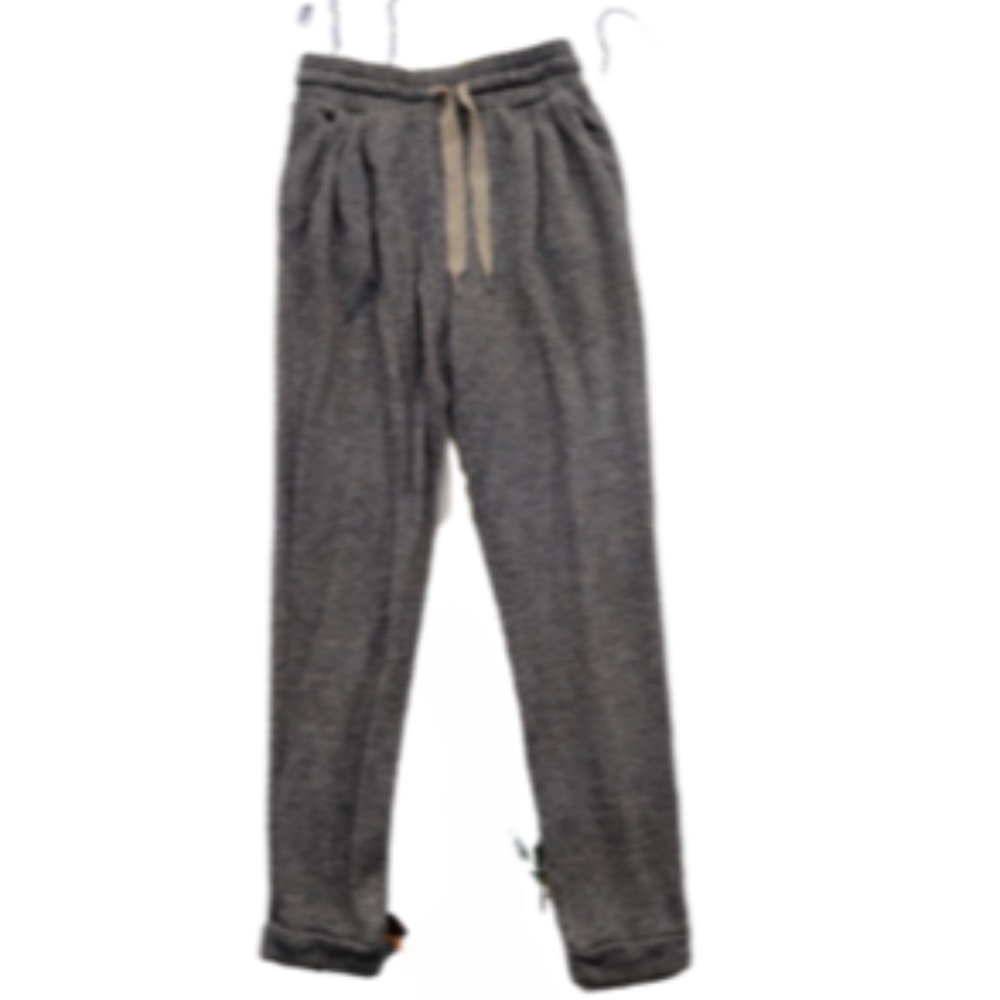 H&M silver metallic glitter shimmer sparkle jogger lounge pants Small S velvet
